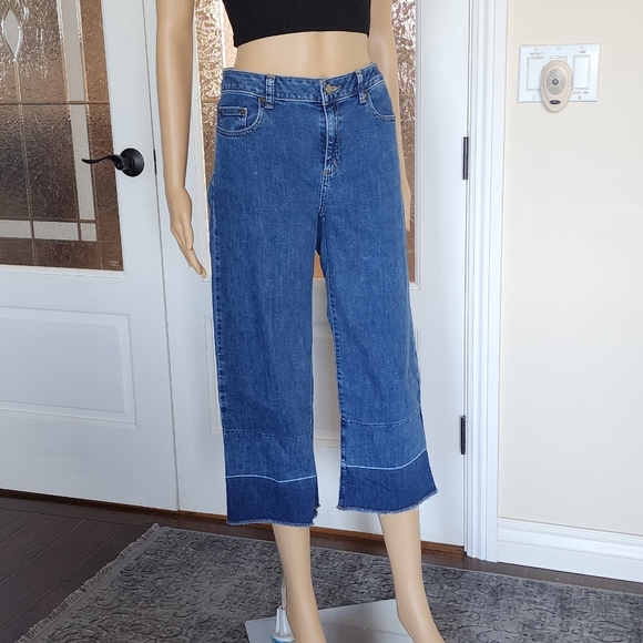 Michael Kors Denim - MICHAEL KORS WIDE LEG CROPPED JEANS SZ 6